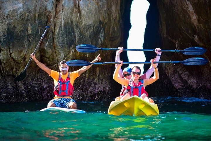 Private Los Cabos Arch & Playa del Amor tour by Glass bottom kayak