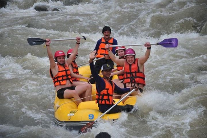 PHUKET-PHANG NGA: Full Day White water Rafting -Zipline 150 M.- Waterfall-Lunch