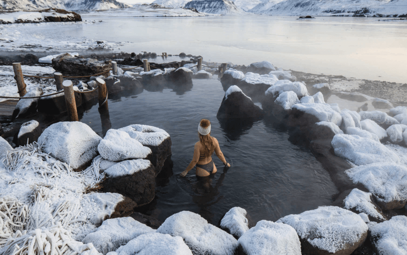 PRIVATE Glymur Waterfall Hike & Hvammsvík Nature Baths 