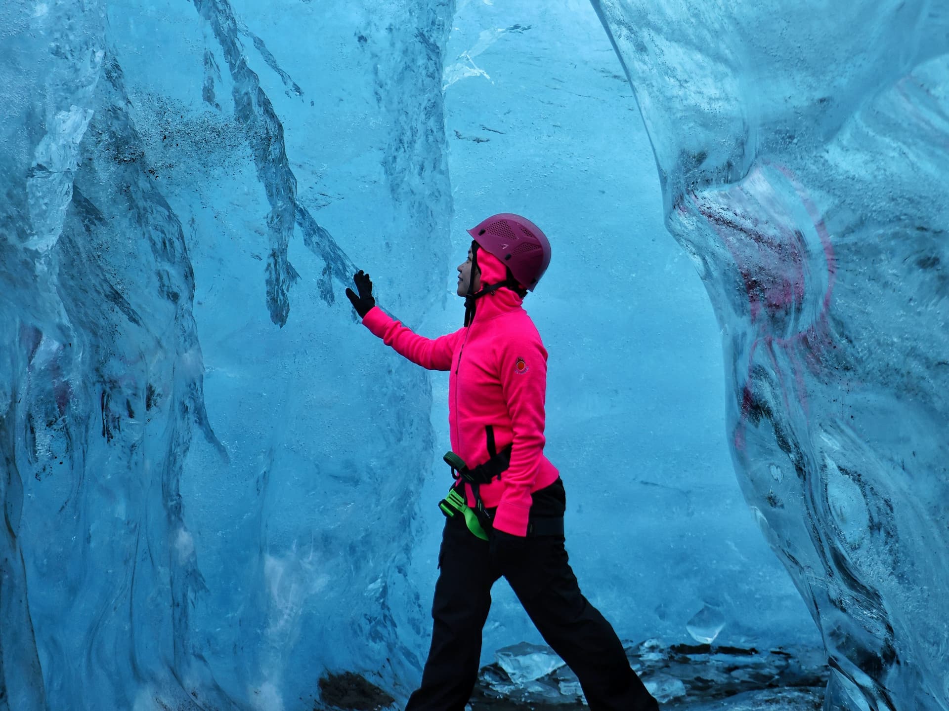 Blue Ice Cave Exploration