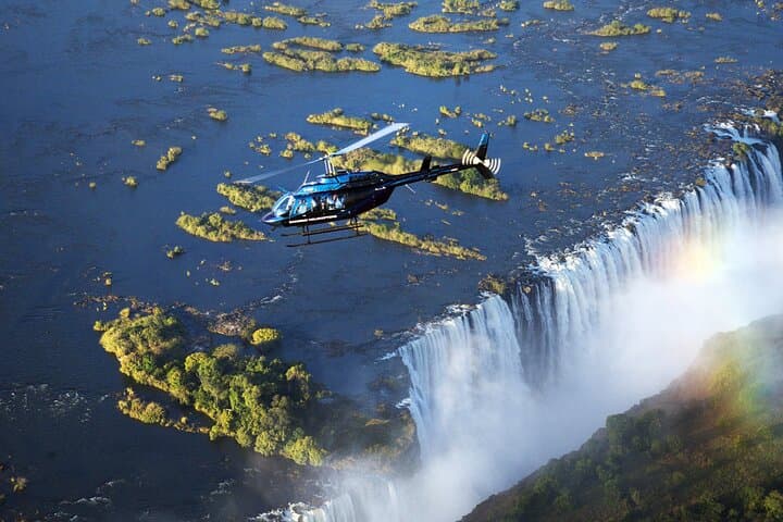 15 minutes scenic helicopter flight above Victoria Falls-Zimbabwe
