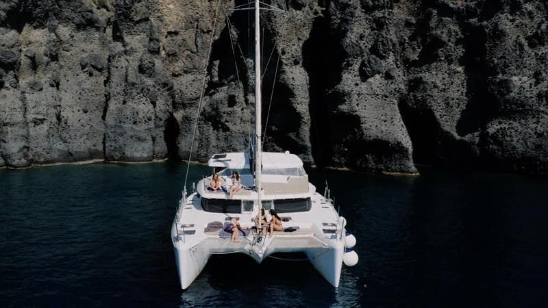 Beautiful Day: A Catamaran Semi-Private Santorini Cruise 