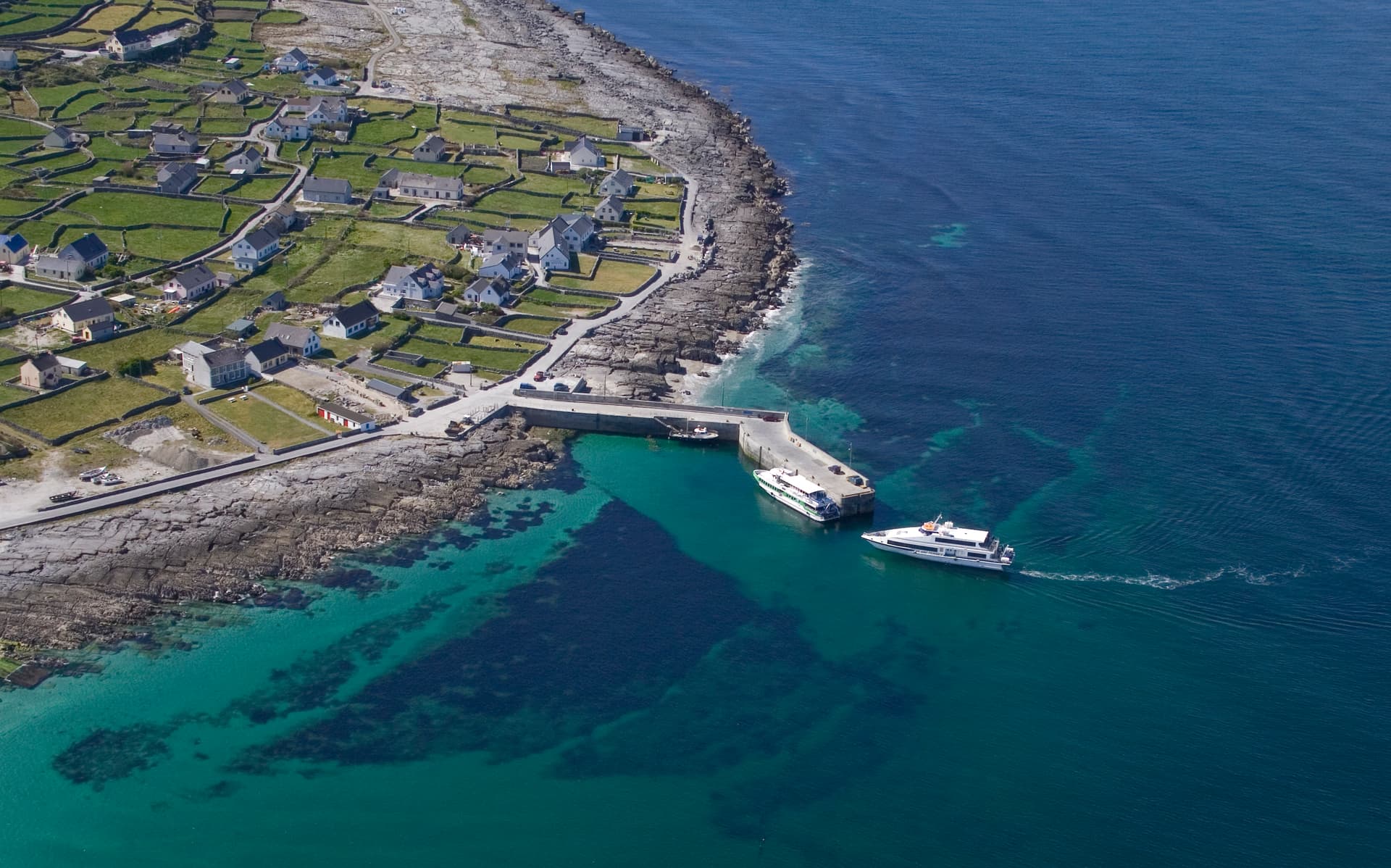 Return ferry ticket from Rossaveal to Inishmore, Aran Island. Self guided. 40 minutes.