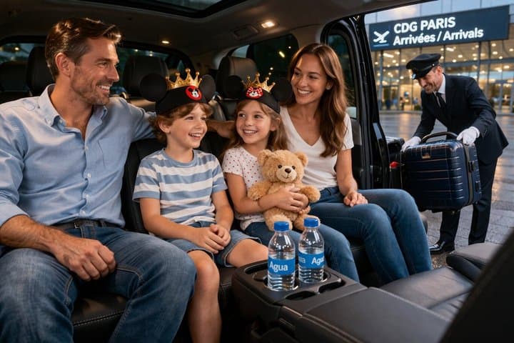 Transfer CDG Paris private Ideal families with child seats