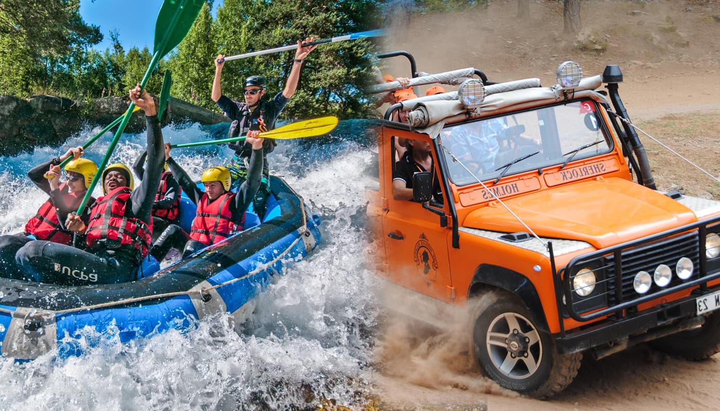 Antalya: Super Combo 4in1 Rafting, Jeep, Buggy & Zipline