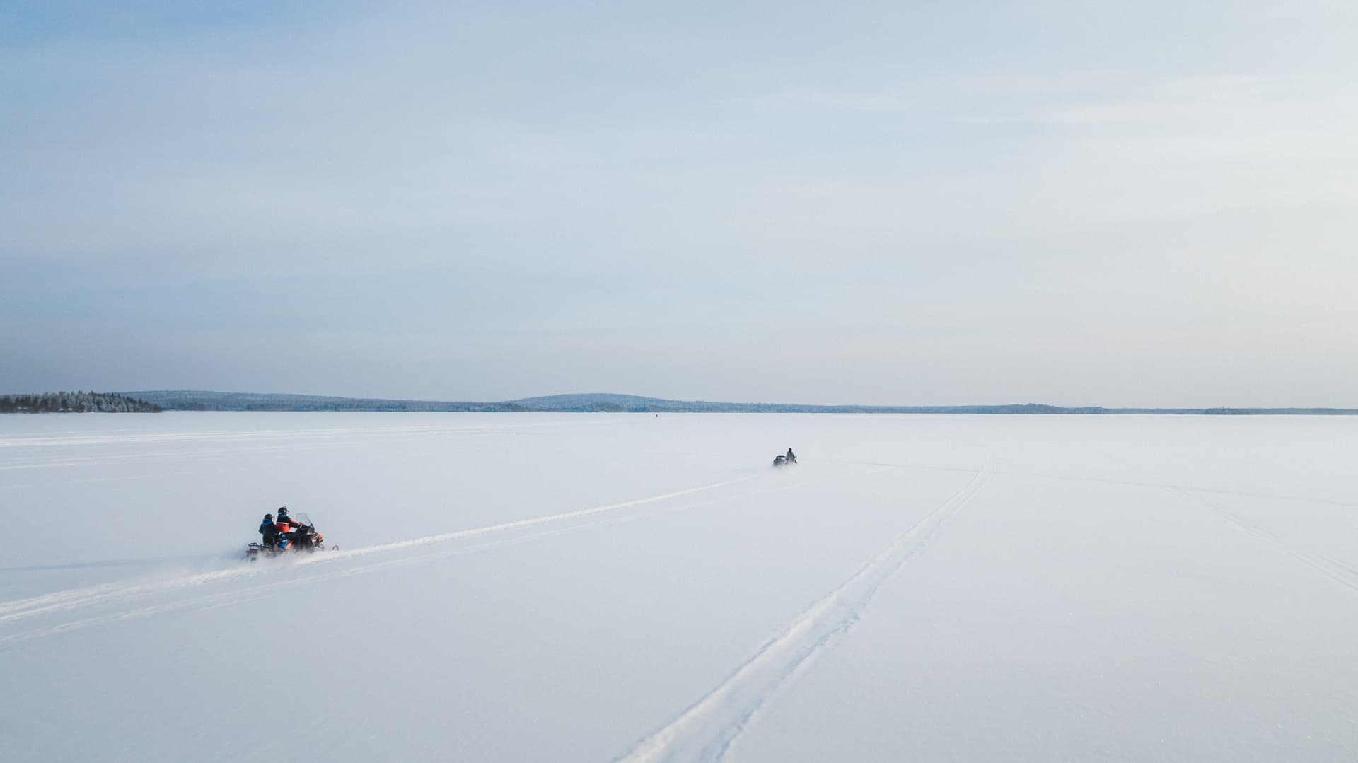 Experience a Long Snowmobile Safari in Lapland (70 km)